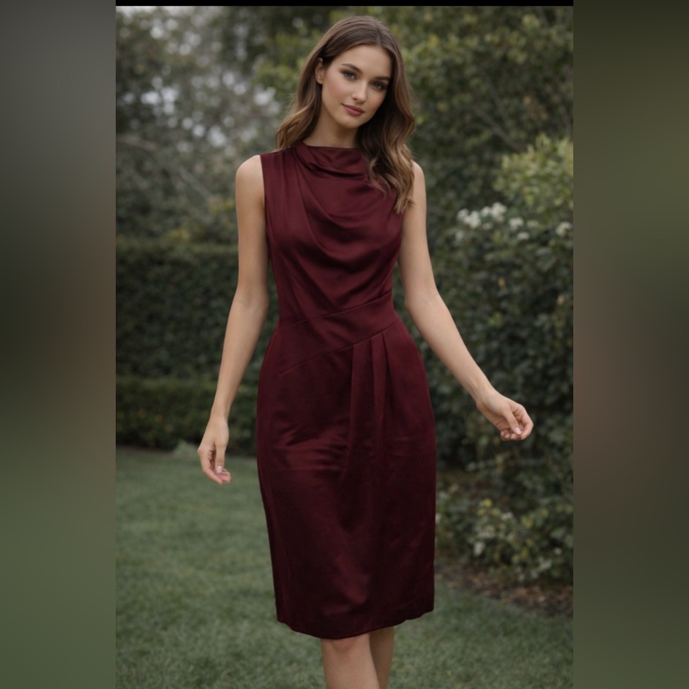 Ralph Lauren Deep Red Midi Dress